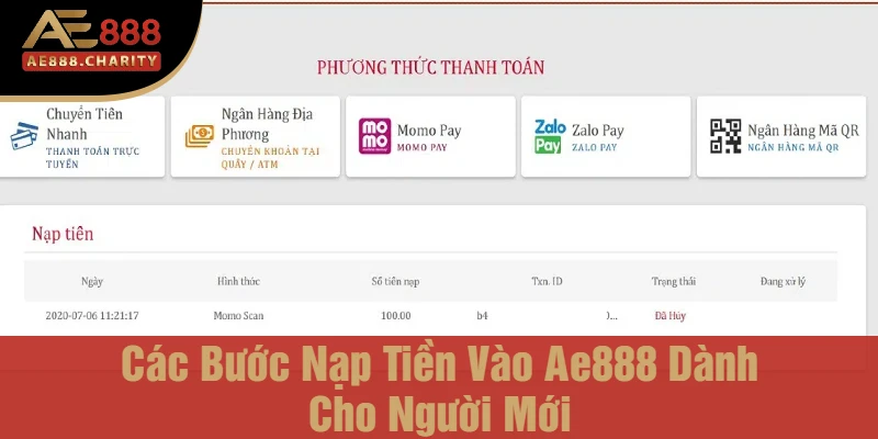 Câu Hỏi Thường Gặp - Giải Đáp Mọi Thắc Mắc Về Trải Nghiệm Cá Cược Tại Ae888 2 Các Bước Nạp Tiền Vào Ae888 Dành Cho Người Mới