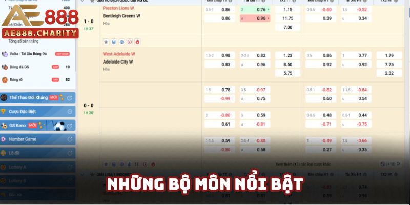 Những bộ môn nổi bật nhất hội viên không nên bỏ qua ở AE888 Những bộ môn nổi bật nhất hội viên không nên bỏ qua ở AE888
